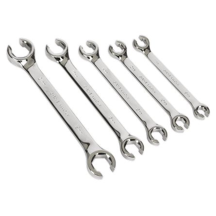 Sealey AK2651 Flare Nut Spanner Set 5pc Metric - AK2651 - Sealey Tools UK - Workshop Tool Storage