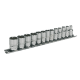Sealey AK2680 Socket Set 13pc 1/4"Sq Drive 12pt WallDrive® Metric - AK2680 - Sealey Tools UK - Workshop Tool Storage