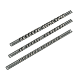 Sealey AK270 Socket Retaining Rail Set 3pc 1/4", 3/8" & 1/2"Sq Drive - AK270 - Sealey Tools UK - Workshop Tool Storage