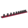 Sealey AK27084 Socket Retaining Rail Magnetic 1/2"Sq Drive 10 Clips - AK27084 - Sealey Tools UK - Workshop Tool Storage