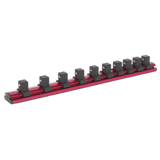 Sealey AK27084 Socket Retaining Rail Magnetic 1/2"Sq Drive 10 Clips - AK27084 - Sealey Tools UK - Workshop Tool Storage