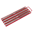 Sealey AK271 Socket Rail Tray Red 1/4", 3/8" & 1/2"Sq Drive - AK271 - Sealey Tools UK - Workshop Tool Storage