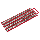 Sealey AK271 Socket Rail Tray Red 1/4", 3/8" & 1/2"Sq Drive - AK271 - Sealey Tools UK - Workshop Tool Storage