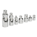 Sealey AK2737 Universal Joint & Socket Adaptor Set 7pc 1/4", 3/8" & 1/2"Sq Drive - AK2737 - Sealey Tools UK - Workshop Tool Storage