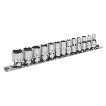 Sealey AK2746 Socket Set 13pc 1/4"Sq Drive Lock - On„¢ 6pt Metric - AK2746 - Sealey Tools UK - Workshop Tool Storage