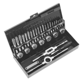 Sealey AK3015HSS Tap & Die Set 32pc Split Dies HSS 4341 - Metric - AK3015HSS - Sealey Tools UK - Workshop Tool Storage
