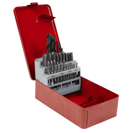 Sealey AK3023 28pc Tap & Drill Bit Set - Metric - AK3023 - Sealey Tools UK - Workshop Tool Storage