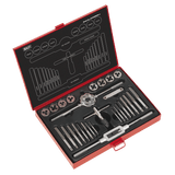Sealey AK3028BSW Tap & Die Set 28pc Split Dies Imperial BSW - AK3028BSW - Sealey Tools UK - Workshop Tool Storage
