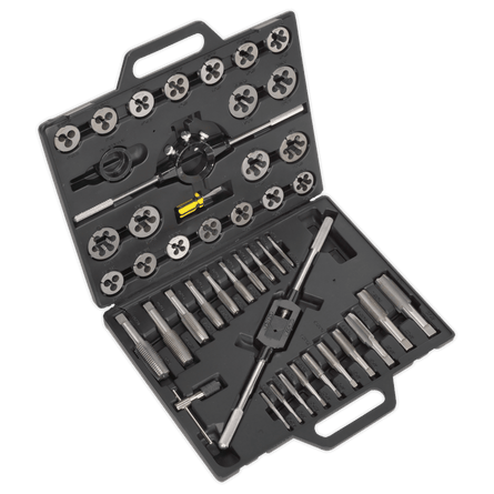 Sealey AK303IMP Tap & Die Set 45pc Split Dies Imperial - AK303IMP - Sealey Tools UK - Workshop Tool Storage