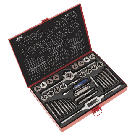 Sealey AK3040 40pc Tap & Die Set Split Dies - Metric - AK3040 - Sealey Tools UK - Workshop Tool Storage