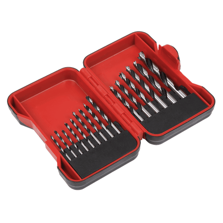 Sealey AK3715W Brad Point Wood Drill Bit Set 15pc - AK3715W - Sealey Tools UK - Workshop Tool Storage