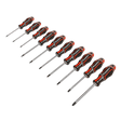 Sealey AK4324 Screwdriver Set 10pc TRX - Star* GripMAX® - Red - AK4324 - Sealey Tools UK - Workshop Tool Storage