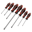 Sealey AK4325 Screwdriver Set 7pc GripMAX® - Red - AK4325 - Sealey Tools UK - Workshop Tool Storage