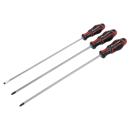 Sealey AK4372 GripMAX® Screwdriver Set Long 3pc - AK4372 - Sealey Tools UK - Workshop Tool Storage