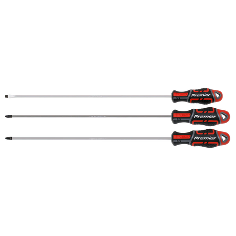 Sealey AK4372 GripMAX® Screwdriver Set Long 3pc - AK4372 - Sealey Tools UK - Workshop Tool Storage