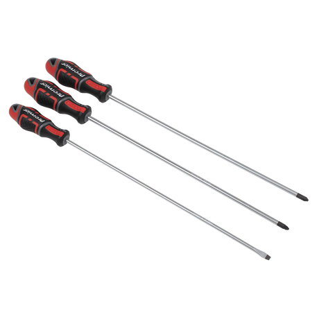 Sealey AK4372 GripMAX® Screwdriver Set Long 3pc - AK4372 - Sealey Tools UK - Workshop Tool Storage