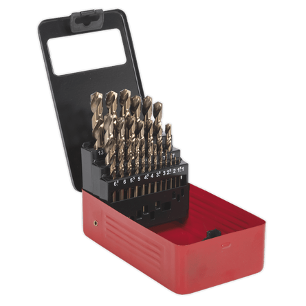 Sealey AK4702 HSS Cobalt Split Point Fully Ground Drill Bit Set 25pc Metric - AK4702 - Sealey Tools UK - Workshop Tool Storage