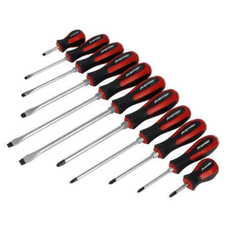 Sealey AK4933 Screwdriver Set 11pc Hammer - Thru - AK4933 - Sealey Tools UK - Workshop Tool Storage