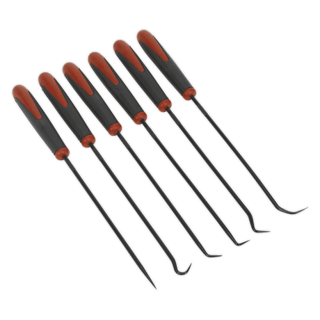 Sealey AK5215 6pc Extra - Long Pick & Hook Set - AK5215 - Sealey Tools UK - Workshop Tool Storage