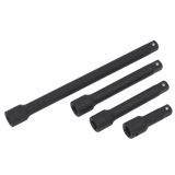 Sealey AK5513 Impact Extension Bar Set 4pc 1/2"Sq Drive - AK5513 - Sealey Tools UK - Workshop Tool Storage