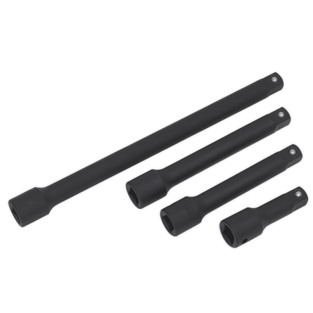 Sealey AK5513 Impact Extension Bar Set 4pc 1/2"Sq Drive - AK5513 - Sealey Tools UK - Workshop Tool Storage