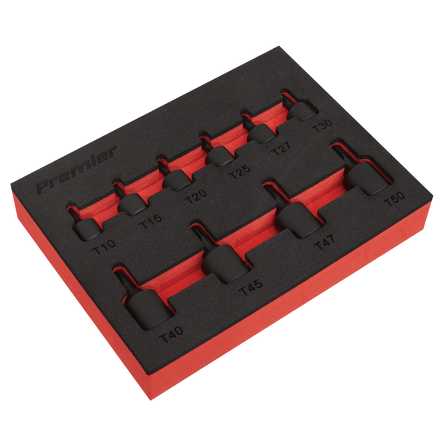 Sealey AK5526 Low Profile TRX - Star* Impact Socket Bit Set 1/4" & 3/8" Sq Drive 10pc - AK5526 - Sealey Tools UK - Workshop Tool Storage