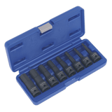 Sealey AK5601 Impact Hex Socket Bit Set 8pc 1/2"Sq Drive - AK5601 - Sealey Tools UK - Workshop Tool Storage