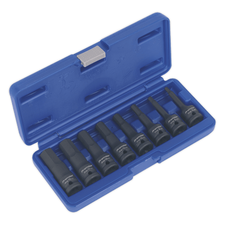 Sealey AK5601 Impact Hex Socket Bit Set 8pc 1/2"Sq Drive - AK5601 - Sealey Tools UK - Workshop Tool Storage