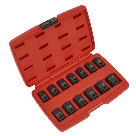 Sealey AK5614M Impact Socket Set 13pc 1/2"Sq Drive 12pt - AK5614M - Sealey Tools UK - Workshop Tool Storage