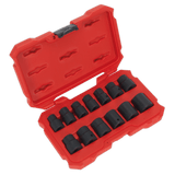 Sealey AK5616M Impact Socket Set 13pc 1/2"Sq Drive Lock - On„¢ 6pt Metric - AK5616M - Sealey Tools UK - Workshop Tool Storage
