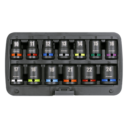 Sealey AK5617M Impact Socket Set 13pc 1/2"Sq Drive Metric - AK5617M - Sealey Tools UK - Workshop Tool Storage
