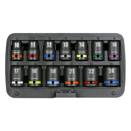 Sealey AK5617M Impact Socket Set 13pc 1/2"Sq Drive Metric - AK5617M - Sealey Tools UK - Workshop Tool Storage