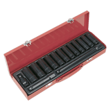 Sealey AK5815M Impact Socket Set 15pc 1/2"Sq Drive Deep Metric - AK5815M - Sealey Tools UK - Workshop Tool Storage