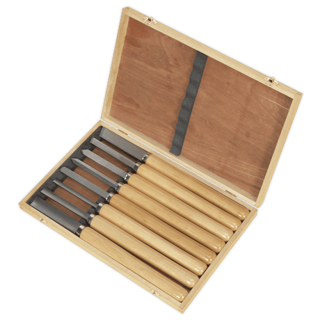 Sealey AK60/8 8pc Wood Turning Chisel Set - AK60/8 - Sealey Tools UK - Workshop Tool Storage