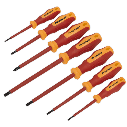 Sealey AK6125 Screwdriver Set 7pc VDE Approved - AK6125 - Sealey Tools UK - Workshop Tool Storage