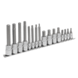 Sealey AK6219 Hex Socket Bit Set 16pc 1/4" & 3/8"Sq Drive - AK6219 - Sealey Tools UK - Workshop Tool Storage