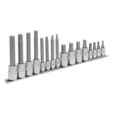 Sealey AK6219 Hex Socket Bit Set 16pc 1/4" & 3/8"Sq Drive - AK6219 - Sealey Tools UK - Workshop Tool Storage