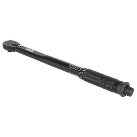 Sealey AK623B Micrometer Torque Wrench 3/8"Sq Drive Calibrated Black Series - AK623B - Sealey Tools UK - Workshop Tool Storage