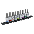 Sealey AK6250 Hex Socket Bit Set 9pc 3/8"Sq Drive - Platinum - AK6250 - Sealey Tools UK - Workshop Tool Storage