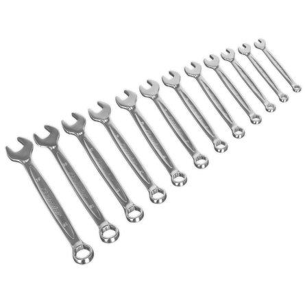 Sealey AK63921 Combination Spanner Set 12pc Lock - On„¢ 6pt - Metric - AK63921 - Sealey Tools UK - Workshop Tool Storage
