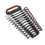 Sealey AK63944 Reversible Ratchet Combination Spanner Set 12pc Metric Platinum Series - AK63944 - Sealey Tools UK - Workshop Tool Storage