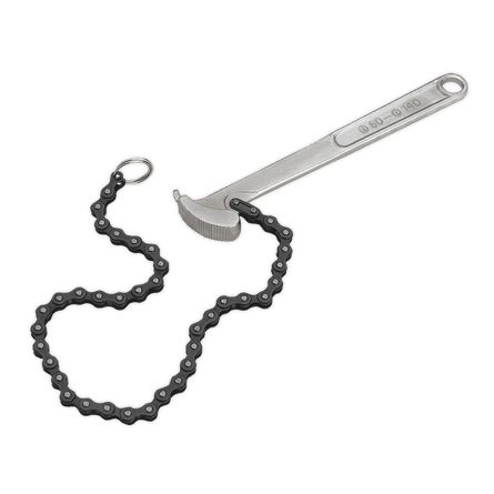Sealey AK6409 Oil Filter Chain Wrench 60 - 140mm Capacity - AK6409 - Sealey Tools UK - Workshop Tool Storage