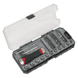 Sealey AK64905 Fine Tooth Ratchet Screwdriver Socket & Bit Set 38pc - AK64905 - Sealey Tools UK - Workshop Tool Storage