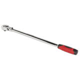 Sealey AK6697 Ratchet Wrench Flexi - Head Extra - Long 455mm 3/8"Sq Drive - AK6697 - Sealey Tools UK - Workshop Tool Storage