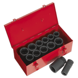 Sealey AK687 Impact Socket Set 13pc Deep 3/4"Sq Drive Metric/Imperial - AK687 - Sealey Tools UK - Workshop Tool Storage