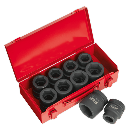 Sealey AK688 Impact Socket Set 10pc 1"Sq Drive Metric/Imperial - AK688 - Sealey Tools UK - Workshop Tool Storage
