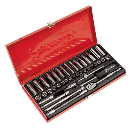 Sealey AK690 Socket Set 41pc 1/4in Sq Drive 6pt WallDrive - DuoMetric - Socket Sets - SLY-6758 - Sealey Tools UK - Workshop Tool Storage