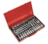 Sealey AK6941 Socket Set 46pc 1/2in Sq Drive 6pt WallDrive - Metric - Socket Sets - SLY-14632 - Sealey Tools UK - Workshop Tool Storage
