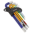 Sealey AK7190 Ball - End Hex Key Set 9pc Colour - Coded Long Metric - AK7190 - Sealey Tools UK - Workshop Tool Storage