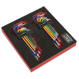Sealey AK7199 TRX - Star* & Ball - End Hex Key Set 18pc Long Anti - Slip - AK7199 - Sealey Tools UK - Workshop Tool Storage